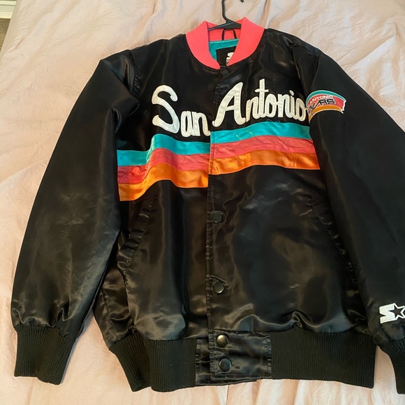 san antonio spurs mitchell and ness jacket